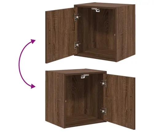 Sieninės Garažo Spintos, 2Vnt., Rudos, Mediena