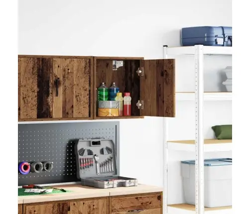 Garāžas Sienas Skapis Vecā Koka Inženierijas Koksne Vidaxl