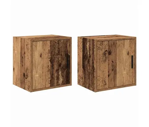 Garāžas Sienas Skapji, 2 Gab., Veci Dēļi, Inženierijas Koks Vidaxl