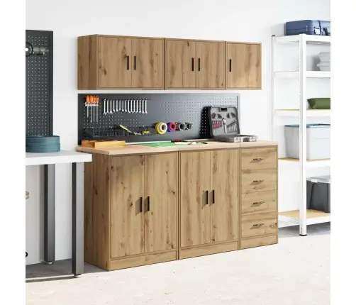 Garāžas Sienas Skapis Amatnieka Ozola Inženierijas Koks Vidaxl