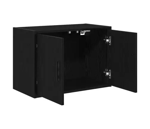 Garāžas Sienas Skapis, Melns Inženierijas Koks Vidaxl