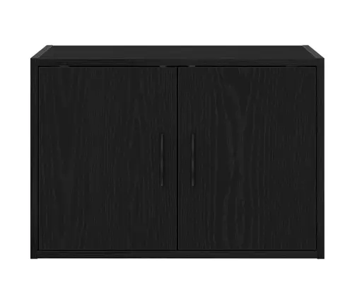 Garāžas Sienas Skapis, Melns Inženierijas Koks Vidaxl