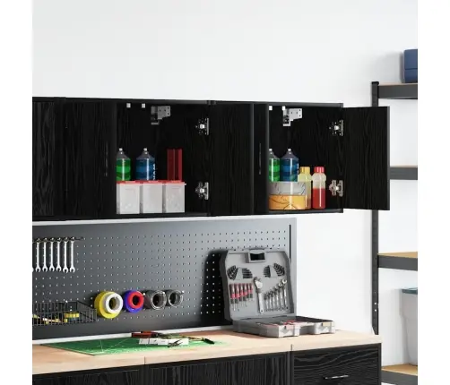 Garaaži Seinakapid 2 Tk, Must, Tehispuit