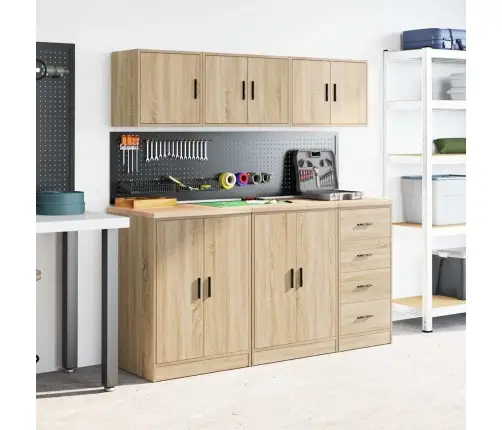 Garāžas Sienas Skapis Sonoma Ozola Inženierijas Koksne Vidaxl