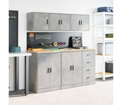 Garažo Sieninė Spinta Betoninė Pilka Inžinerinė Mediena