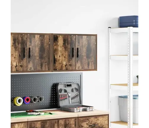 Garāžas Sienas Skapis Kūpināta Ozola Inženierijas Koks Vidaxl