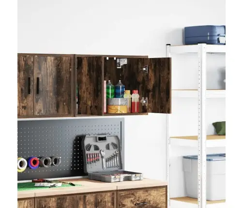 Garāžas Sienas Skapis Kūpināta Ozola Inženierijas Koks Vidaxl