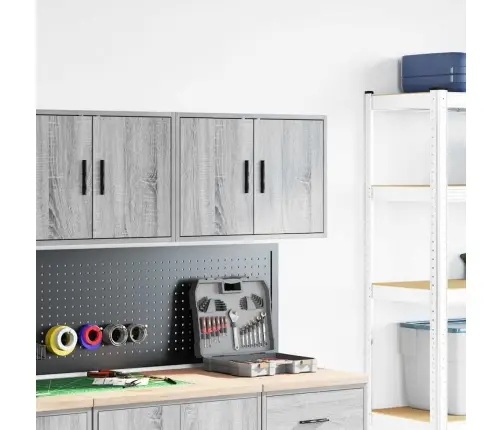 Sieninė Garažo Spinta Pilka Sonoma Inžinierinė Mediena