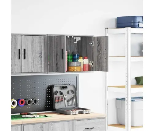 Sieninė Garažo Spinta Pilka Sonoma Inžinierinė Mediena