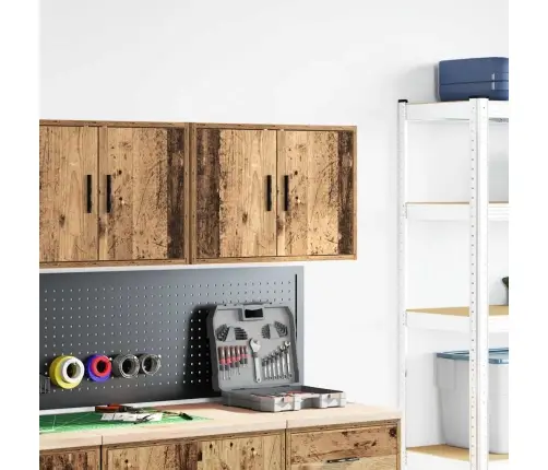 Garāžas Sienas Skapis Vecā Koka Inženierijas Koksne Vidaxl