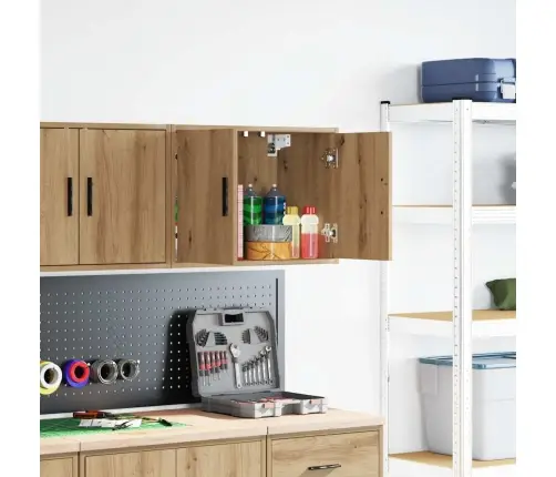 Garāžas Sienas Skapis Amatnieka Ozola Inženierijas Koks Vidaxl