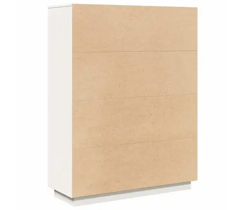 Highboard White 89X34X116,5 Cm Masīvkoka Priede Vidaxl