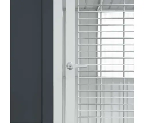 Putnu Aviārijs Pelēks 210X215X247 Cm Tērauds Vidaxl