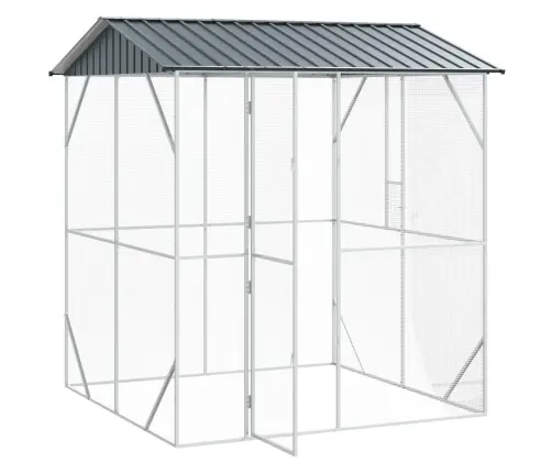 Putnu Būris Antracīta Krāsā 210X227X247 Cm Tērauds Vidaxl