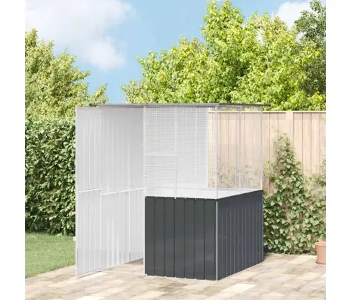 Putnu Būris Antracīts 215X78X200 Cm Galvanizēts Tērauds Vidaxl