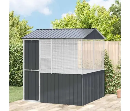 Paukščių Narvas Antracitas 215 X 209 X 230 Cm Cinkuota Plienas