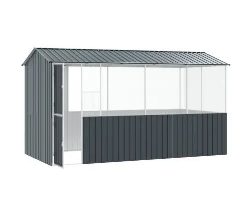 Putnu Būris Antracīta Krāsā 215X78X200 Cm No Cinkota Tērauda Vidaxl