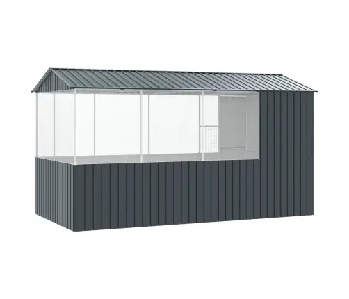 Putnu Būris Antracīta Krāsā 215X78X200 Cm No Cinkota Tērauda Vidaxl