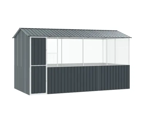 Putnu Būris Antracīta Krāsā 215X78X200 Cm No Cinkota Tērauda Vidaxl