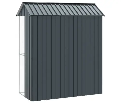 Paukščių Narvas Antracitas 215 X 110 X 247 Cm Cinkuota Plienas