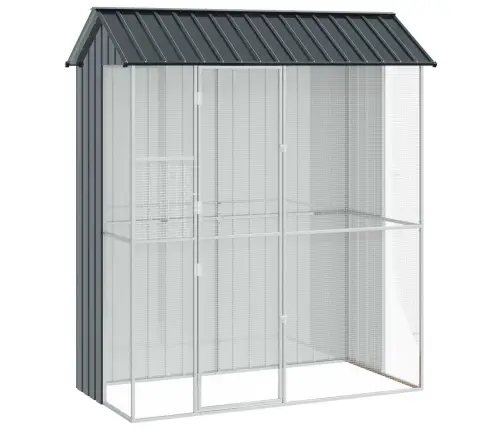 Paukščių Narvas Antracitas 215 X 110 X 247 Cm Cinkuota Plienas