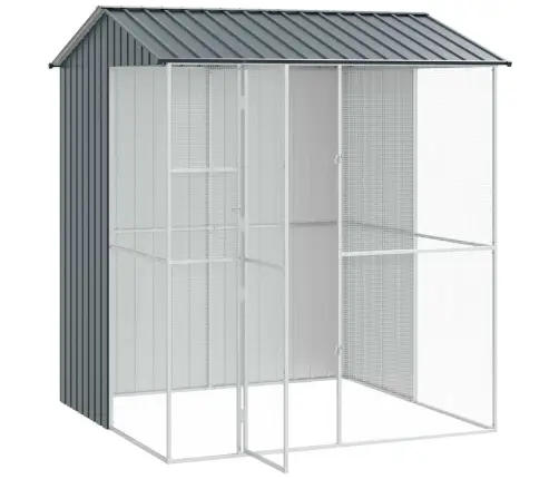 Putnu Voljērs Antracīts 215X210X247 Cm Tērauds Vidaxl