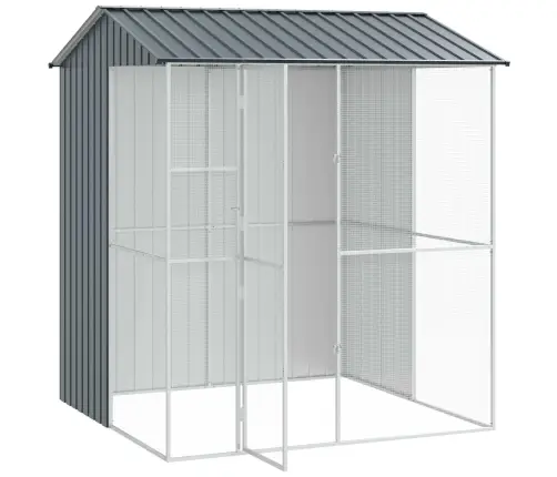 Putnu Voljērs Antracīts 215X210X247 Cm Tērauds Vidaxl