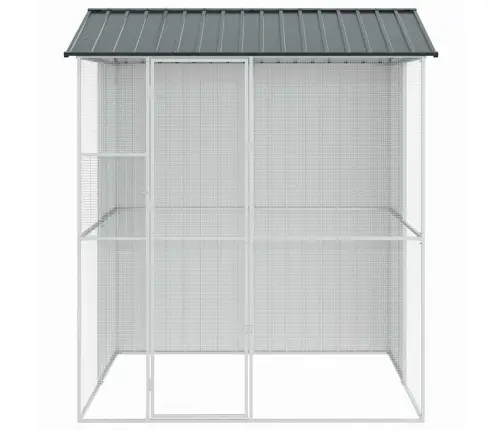 Putnu Voljērs Antracīts 215X210X247 Cm Tērauds Vidaxl