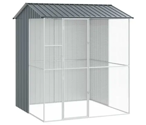 Putnu Voljērs Antracīts 215X210X247 Cm Tērauds Vidaxl