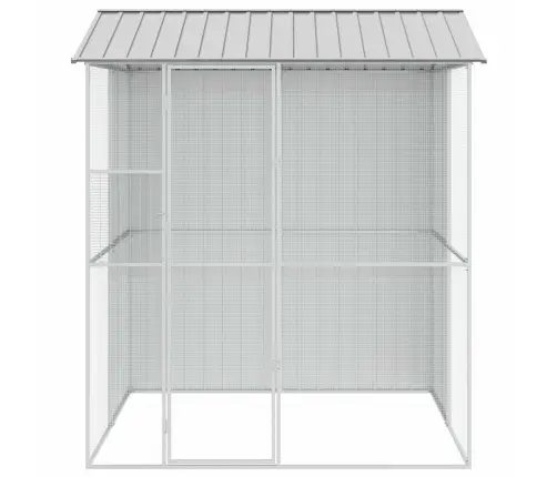 Paukščių Narvas Pilka 215 X 210 X 247 Cm Cinkuota Plienas