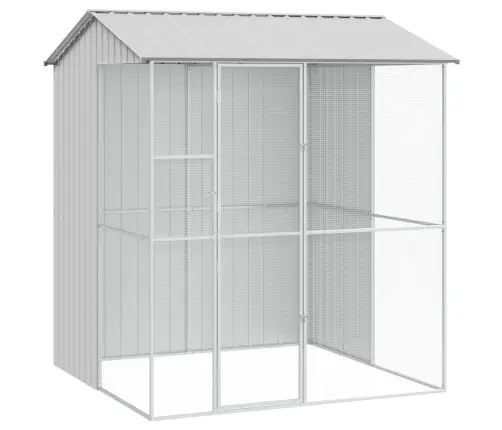 Paukščių Narvas Pilka 215 X 210 X 247 Cm Cinkuota Plienas