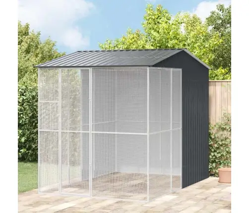 Paukščių Narvas Antracitas 215 X 310 X 247 Cm Cinkuota Plienas