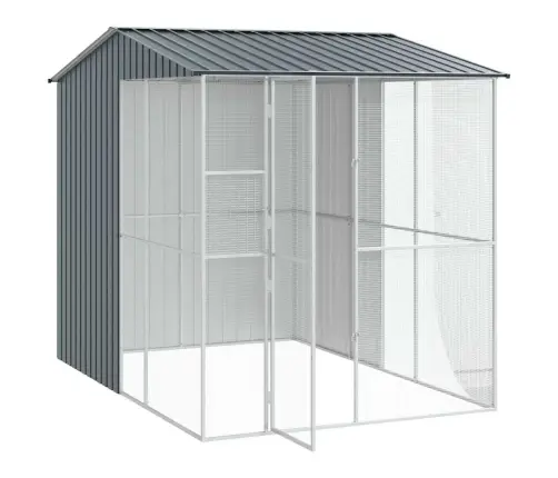 Paukščių Narvas Antracitas 215 X 310 X 247 Cm Cinkuota Plienas