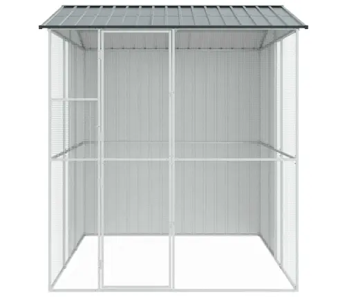 Paukščių Narvas Antracitas 215 X 310 X 247 Cm Cinkuota Plienas