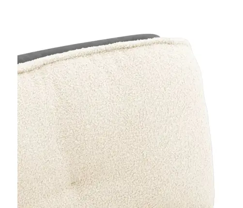 Grozāmā Biroja Krēsla Krēmkrāsas Cirtains Vilnai Līdzīgs Audums Vidaxl