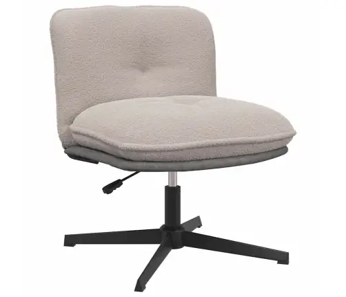 Grozāmā Biroja Krēsla Gaiši Pelēks Cirtains Vilnai Līdzīgs Vidaxl