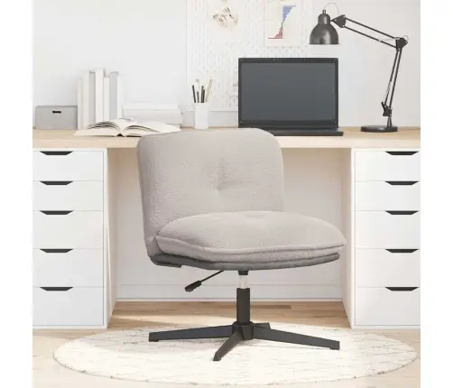 Grozāmā Biroja Krēsla Gaiši Pelēks Cirtains Vilnai Līdzīgs Vidaxl