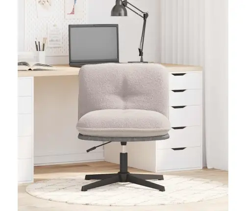 Grozāmā Biroja Krēsla Gaiši Pelēks Cirtains Vilnai Līdzīgs Vidaxl