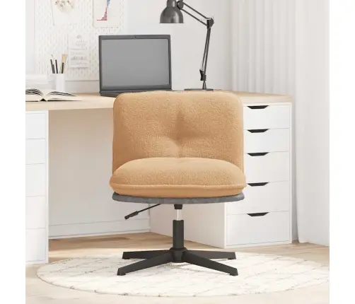 Pasukamas Biuro Kėdės Smėlio Spalvos Garbanotas Vilnos Audinys