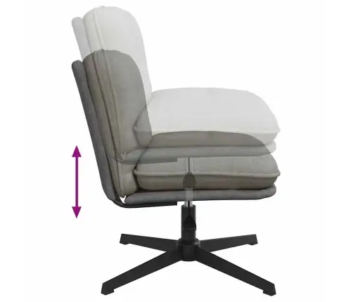 Biroja Krēsls, Grozāms, Gaiši Pelēks Audums Vidaxl