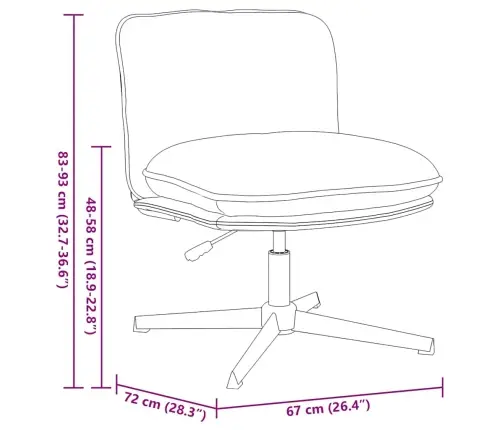 Biroja Krēsls, Pelēkbrūns Audums Vidaxl