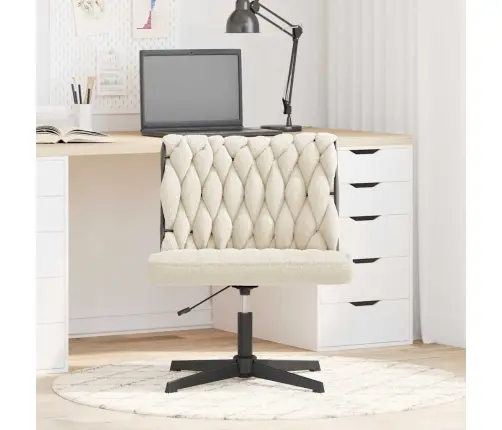 Pasukamas Biuro Kėdės Kreminis Garbanotas Vilnos Audinys