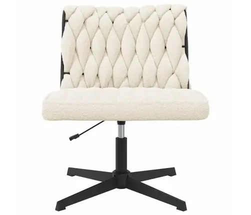 Pasukamas Biuro Kėdės Kreminis Garbanotas Vilnos Audinys