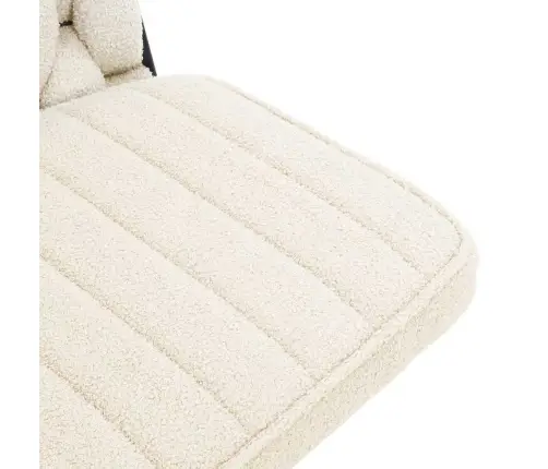 Pasukamas Biuro Kėdės Kreminis Garbanotas Vilnos Audinys