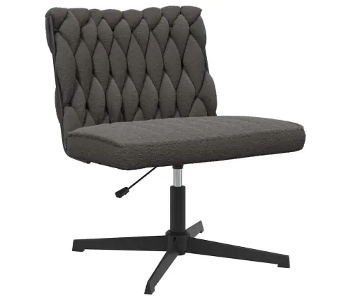 Pasukamas Biuro Kėdės Tamsiai Pilka Garbanotas Vilnos Audinys
