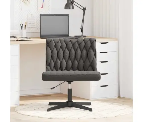 Pasukamas Biuro Kėdės Tamsiai Pilka Garbanotas Vilnos Audinys