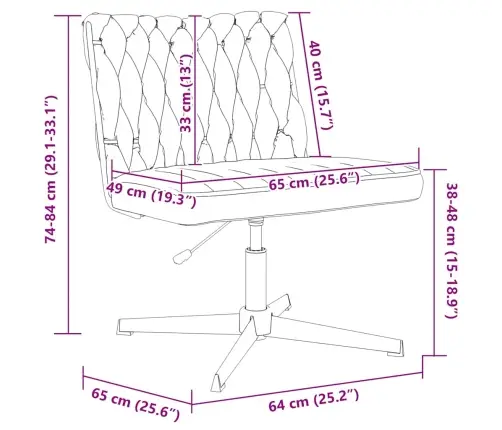 Pasukamas Biuro Kėdės Tamsiai Pilka Garbanotas Vilnos Audinys