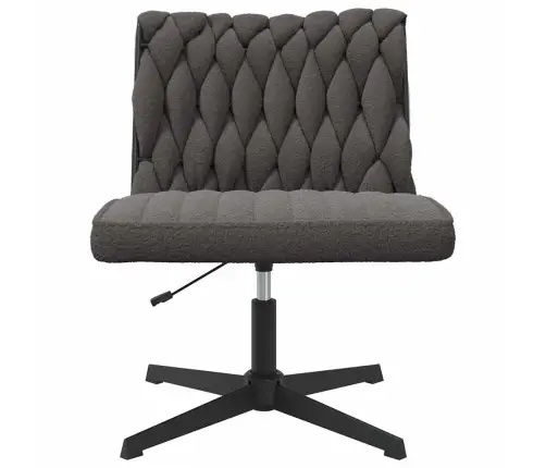 Pasukamas Biuro Kėdės Tamsiai Pilka Garbanotas Vilnos Audinys
