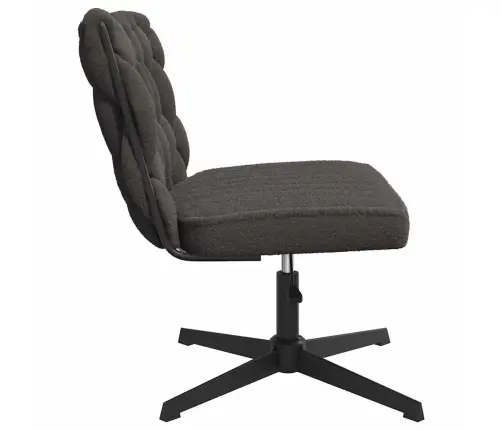 Pasukamas Biuro Kėdės Tamsiai Pilka Garbanotas Vilnos Audinys