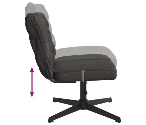 Pasukamas Biuro Kėdės Tamsiai Pilka Garbanotas Vilnos Audinys